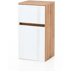 Held-Möbel Unterschrank Helsinki Glas Weiß
