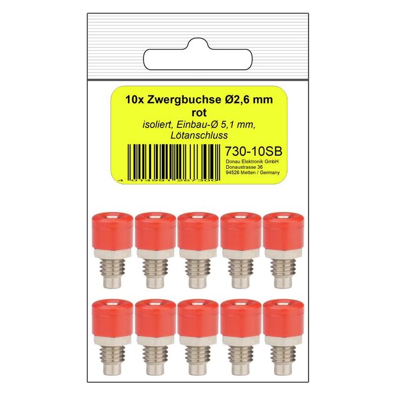 Donau 10 ZWERGBUCHSE 2,6mm rot (730-SB)