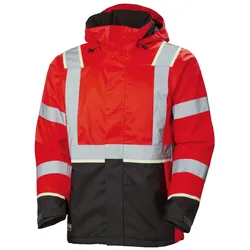 Warnschutz Winterjacke "UC-ME" Nachtleuchtend - 3XL - rot/schwarz