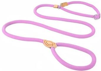 Inspired Living TitanGrip Slip Rope Dog Leash For Medium & Large Dogs Heavy Duty Braided Dog Training Leash With Adjustable Collar Loo pink 0.6cm 180cm