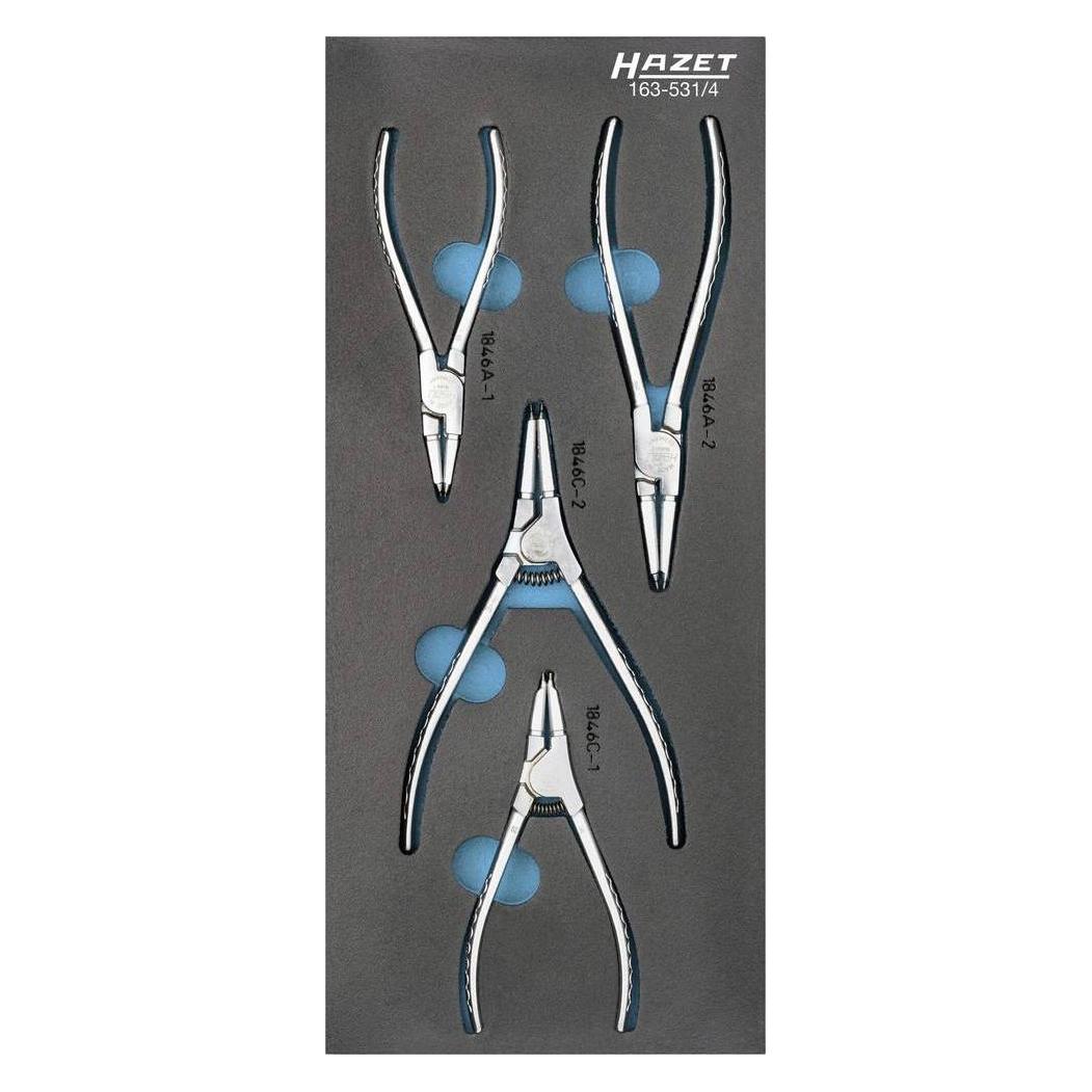 Hazet Sicherungsring-Zangen Satz, Anzahl Werkzeuge: 4 (392 mm) (163-531/4)