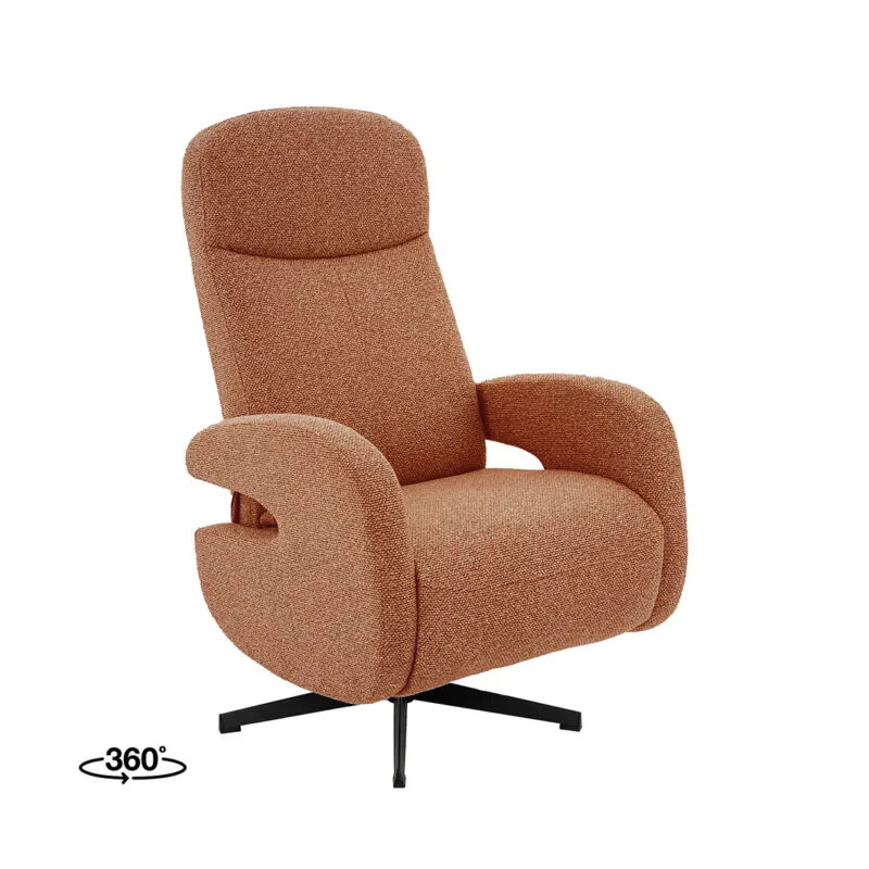 Label51 Fauteuil Esbjerg Coral Royal Boucle Manueel Verstelbaar
