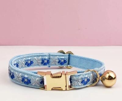 Uplifted Finds Petal Plush Personalized Safety Collar & Leash Set cat Collar 08 l