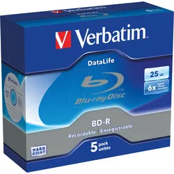 VERBATIM 43836 - BD-R Datalife, 25GB, 6x, 5er Jewel Case