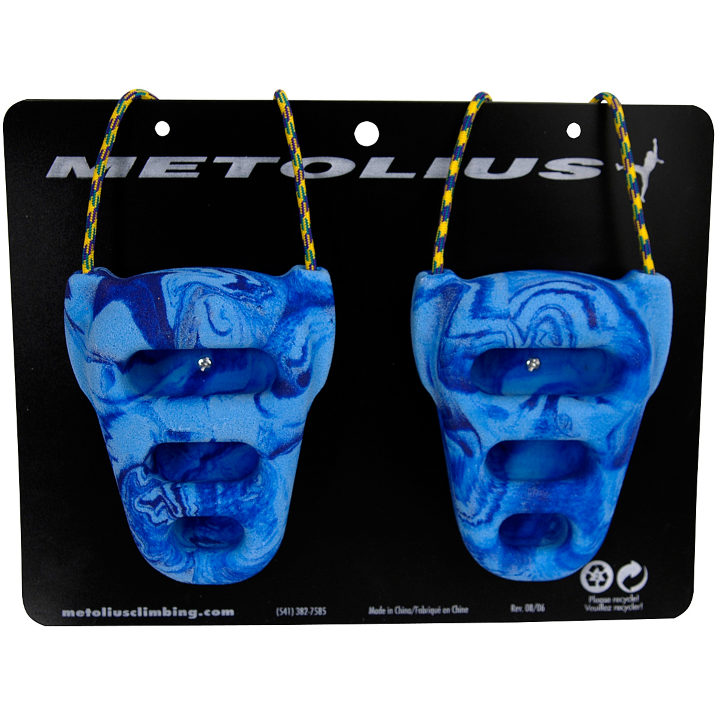 Metolius Rock Rings 3D Trainingsgriffe Klettergriffe blau Training & Fitness