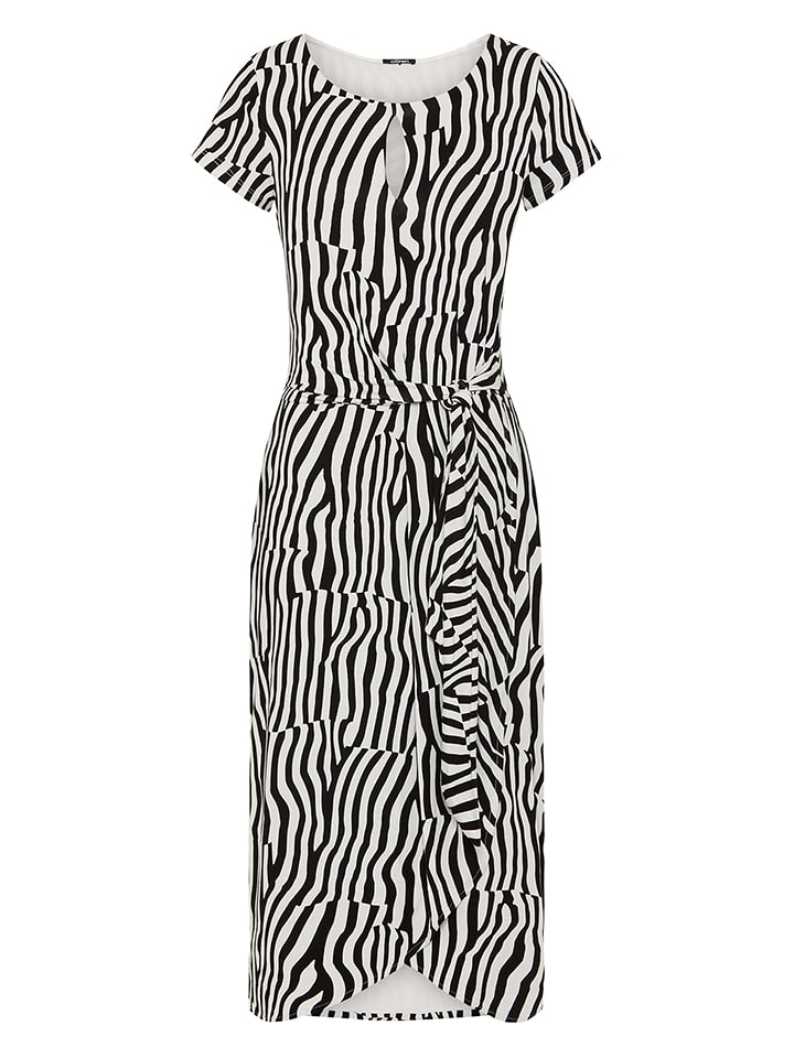 Olsen Kleid in Weiß/ Schwarz - 36