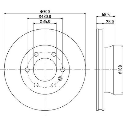 Hella Bremsscheibe [Hersteller-Nr. 8DD355131-891] für Mercedes-Benz