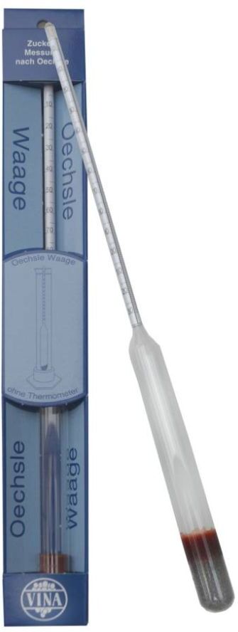 Vina Aräometer Mostwaage ohne Thermometer 0 - 130°Oe