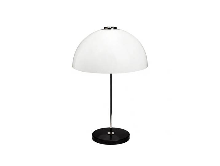 Innolux Lampe de table Kupoli Noir-détails métalliques-abat-jour blanc