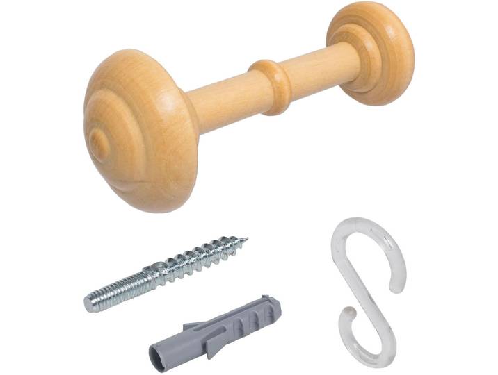 Raffhalter LIEDECO, beige (natur), Materialmix, Raffhalter, Raffhalter, Schalhalter 12 cm