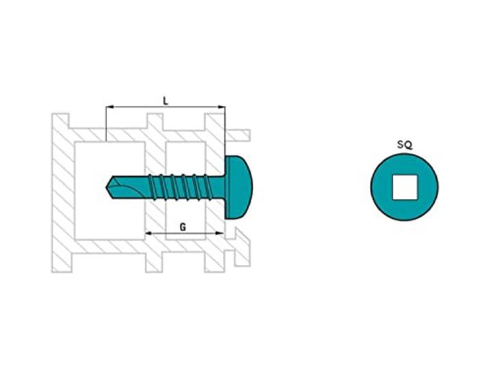 SCELL-IT\, Boîte 500 Vis autoperceuse inox/alu\, 4.2x19 mm\, SQ2\, TCQN42019\, la solution efficace et pratique pour une fixation rapide et solide