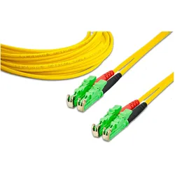 Lightwin LWL-Patchkabel LSH/APC-LSH/APC, Singlemode, Duplex, 1m (1 m), Netzwerkkabel
