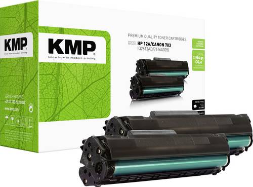 KMP Toner ersetzt HP HP 12A (Q2612A) Kompatibel 2er-Pack Schwarz 2000 Seiten H-T114D 1114,0021