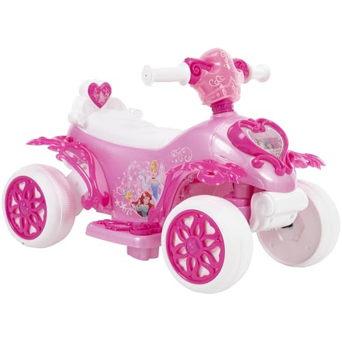 Huffy Disney Prinsessen Ride-On Bubble Quad, 6V Batterij aangedreven, Roze