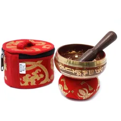 Mini Singing Bowl Gift Set - Red