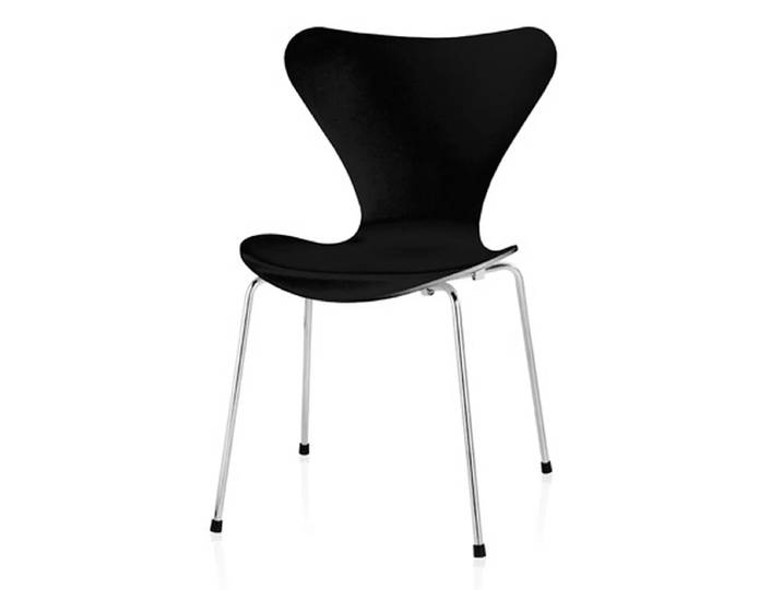 Fritz Hansen - Serie 7 Stuhl, Chrom / Esche schwarz gefärbt