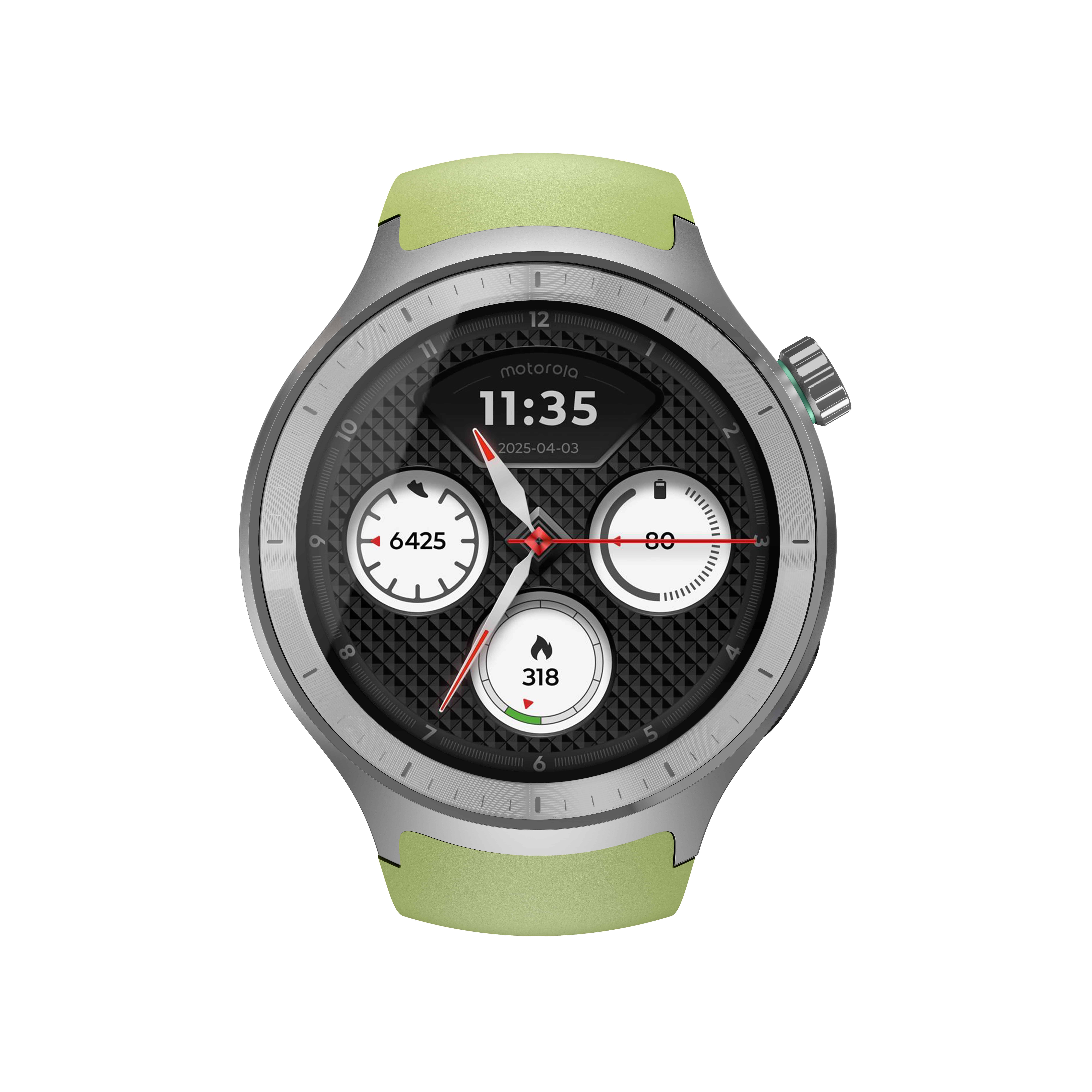 Motorola 47 mm Smartwatch Rund IP68 Moto Watch (Silber) PG38C08264