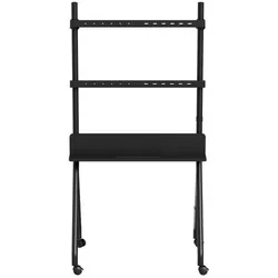 Gembird TV SET ACC FLOOR STAND 55-86"/BLACK TVS-86F-02 (40 kg, 55" - 86"), TV Ständer, Schwarz
