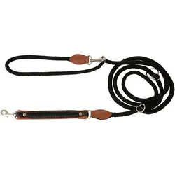 Barry King BarryKing Smycz regulowana Skóra Łoś 20mm/6/220cm koniakowy (Hund), Halsband + Leine