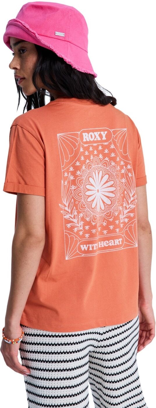 T-Shirt ROXY "Oceanregular", Damen, Gr. XXS, orange (apricot brandy), Obermaterial: 100% Baumwolle., Shirts T-Shirt apricot brandy XXS