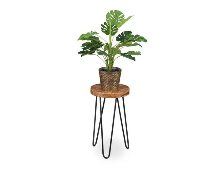Relaxdays Retro Blumenhocker aus Akazie