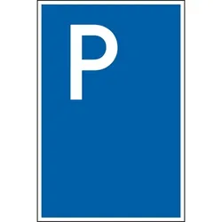 Schild I Parkplatzschild, Nr.315 ohne Zusatztext, Kunststoff, spitze Ecken, 250x400mm