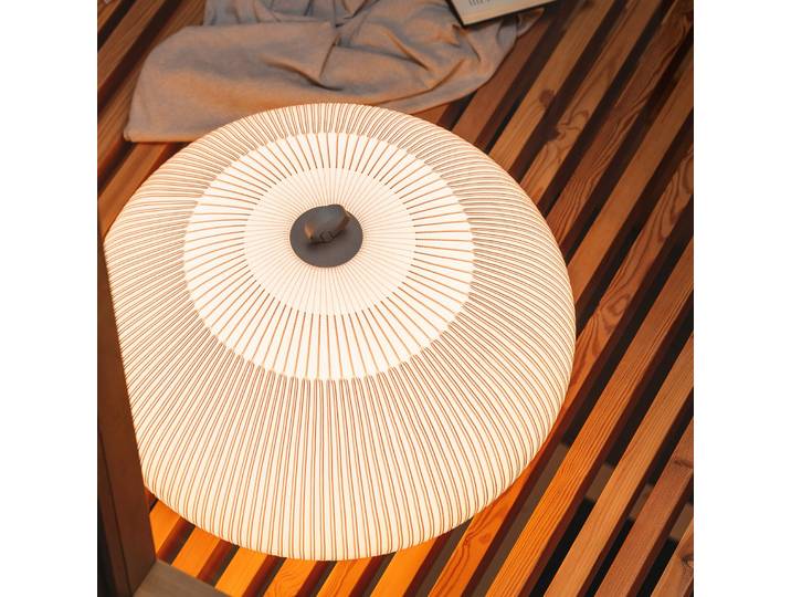 Knit LED-Bodenlampe 7492 beige Höhe 51cm 927 Casambi - Vibia Knit 7492 - Wohnzimmer - Design - Stoff / Textil - Mit Schirm