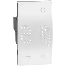 Legrand KW4441 LivingNow 2-moduliger Thermostat mit Display in der Farbausführung White