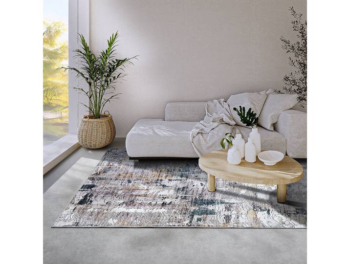 Tapis Malard Bleu/Bleu/Doré 200 x 290cm Polyester