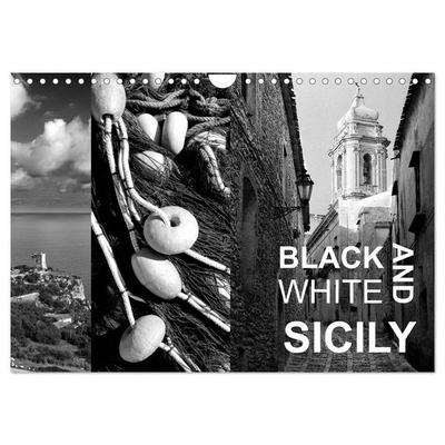 Black and White Sicily (Wall Calendar 2027 DIN A4 landscape), CALVENDO 12 Month Wall Calendar