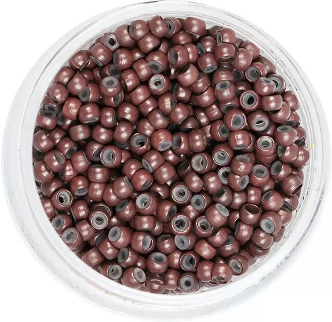 INF Micro-anneaux doublés de silicone nano pour extensions de cheveux Marron
