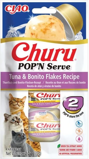 Churu Cat Pop'n Serve de Atún y Bonito 6 uds x 70g
