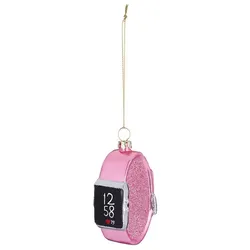 Inges Magic & Goodz Christbaumschmuck Damenuhr 7,5cm Glas Dekofigur Fitnessuhr Weihnachtsbaumschmuck