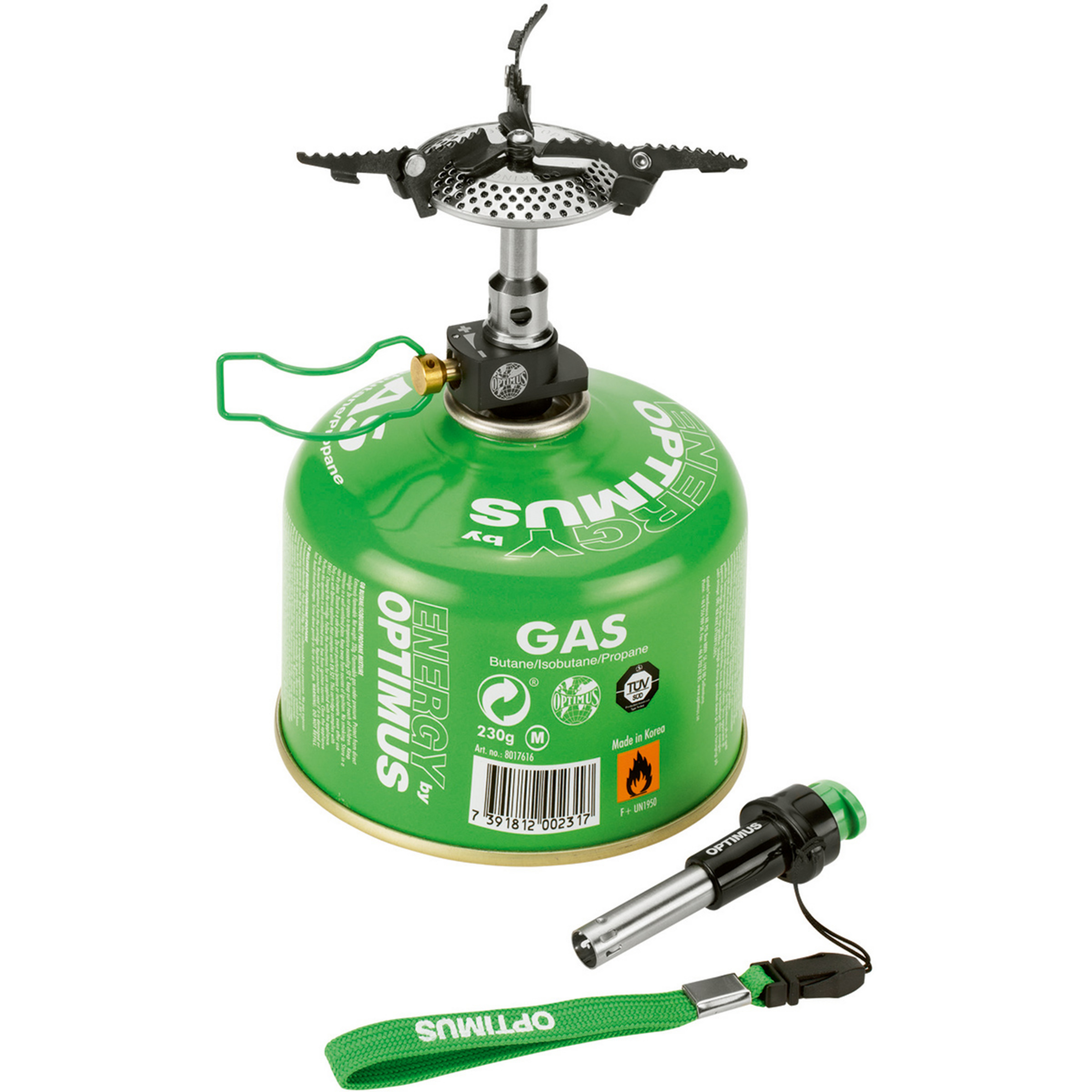 Optimus Crux Lite mit Piezo Gaskocher Campingkocher Camping