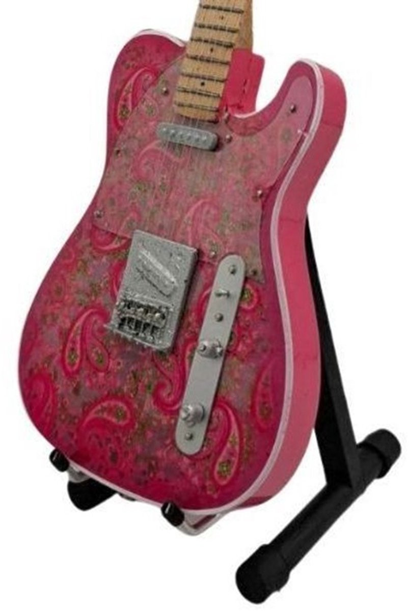 Miniatuur replica Fender FSR Classic '69 Telecaster Pink Paisley gitaar - Noel Gallagher Oasis