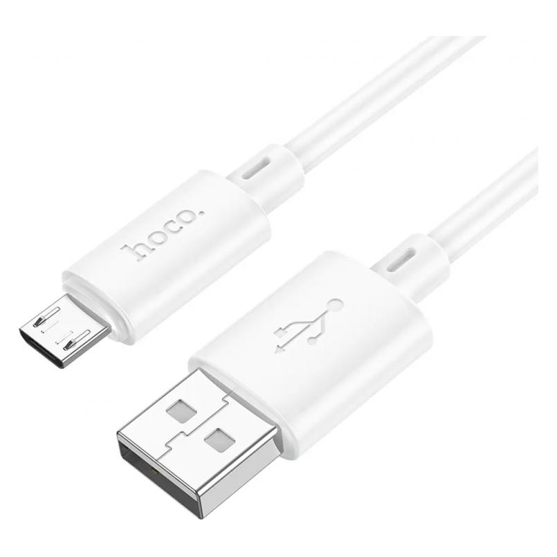 Hoco Cable Cable USB A to Micro USB 2,4A 2 m X88 white (2 m, USB 2.0) (64648615)