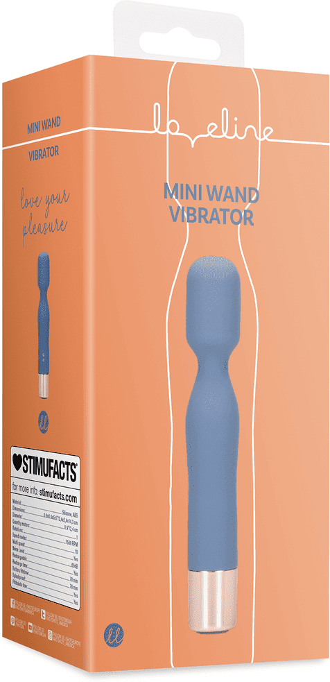 Loveline Mini Wand Vibrator - Blue Horizon