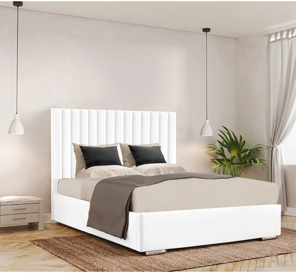 Ivy Bronx Celetha Bed Frame White Kingsize (5')