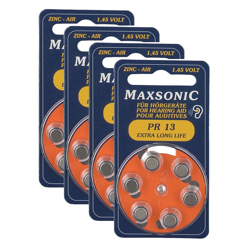 Batterien f.Hörgeräte Maxsonic Pr13 4x 4x6 St