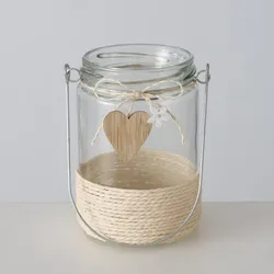 Windlicht Weavy Herz 11cm