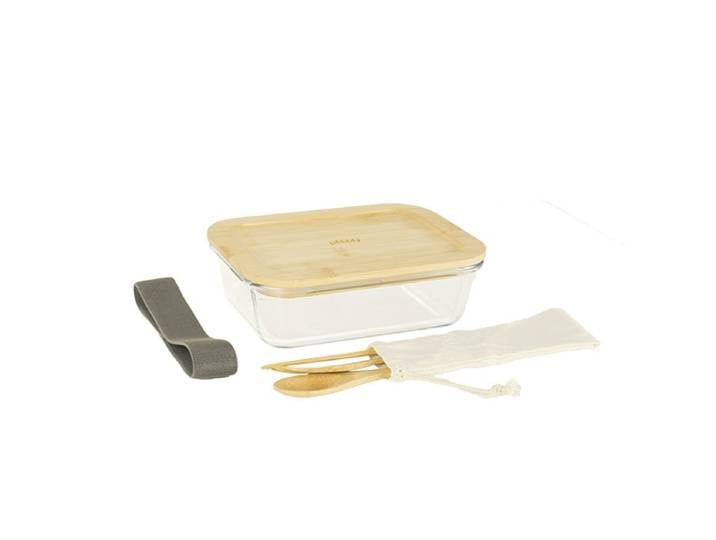 Lunch box avec 3 couverts bambou Pebbly