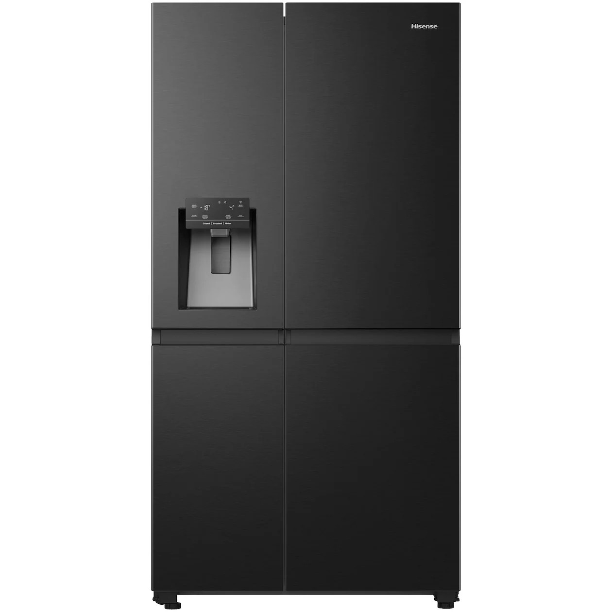 Hisense RS818N4TFC Amerikaanse Side-by-Side Koelkast, Zwart, No Frost