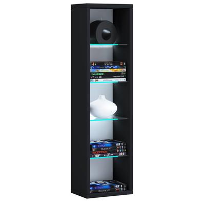 Standregal VCM "Holz CD DVD Stand Aufbewahrung Deko Regal Rasato L", schwarz, B:21cm T:14cm, Regale, Standregal