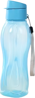 Universal Stock Large Water Bottle Leak Proof Sports Water Bottle With Flip Top Lid & Carry Strap blue