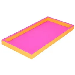 Deko Tablett Neo zweifarbig pink/orange