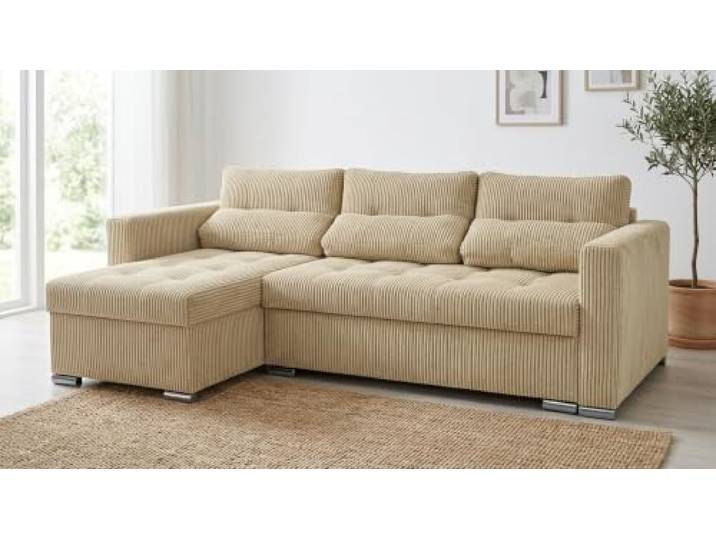 Family Meble Ecksofa Varius Apollo mit Schlaffunktion und 2 Bettkästen, Ecke Links oder rechts montierbar – Variante Apollo 3