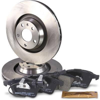 Bestprice Satz Bremsscheiben + Bremsbeläge Vorderachse [Hersteller-Nr. 10602504] für Audi
