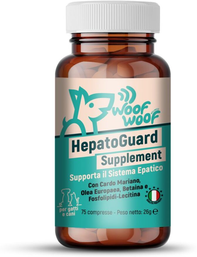 Woof Woof HepatoGuard Supplement Cane e Gatto 75 COMPRESSE