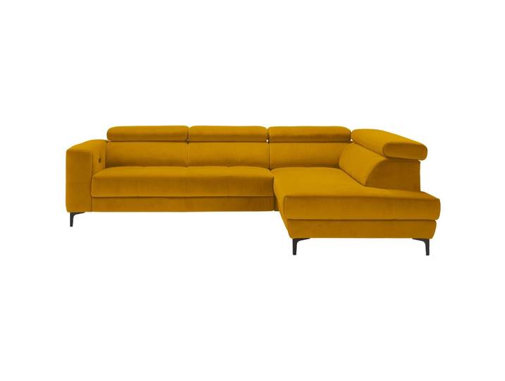 Ecksofa Velours Gelb