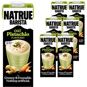 Natrue Haferdrink aus europäischem Hafer Barista Oat Pistachio, glutenfrei ohne Zuckerzusatz & aufschäumbar je 1 Liter 6 Stück